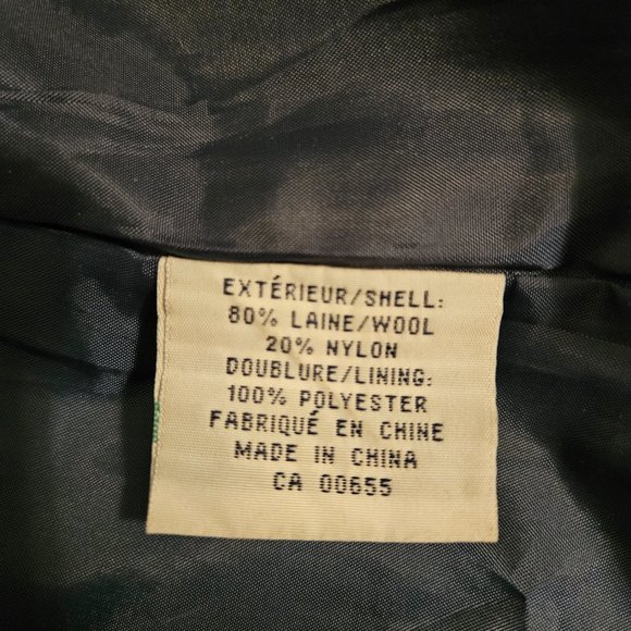 🍋 Reitmans Blue Houndstooth Wool Peacoat - Picture 7 of 11